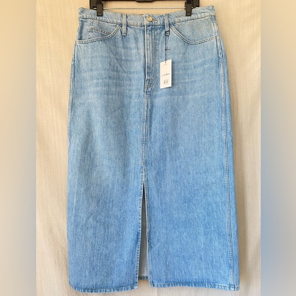 Frame Denim Le Italiene Denim MidMaxi Skirt - Picture 2 of 16